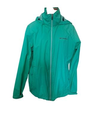 COLUMBIA lightweight Packable jacket shell windbreaker mint green zip ladies XL
